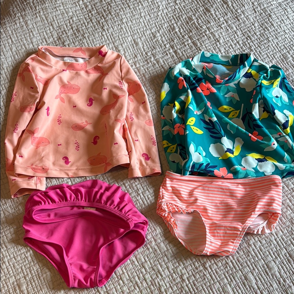 Kids Swim Set - Pink and Green